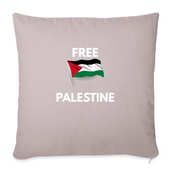 Libérer la Palestine - Housse de coussin décorative 45 x 45 cm - taupe clair - Devant