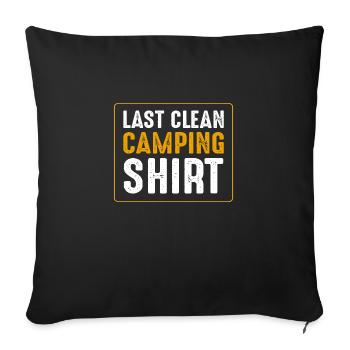 Last clean Camping Shirt - Sofakissenbezug 45 x 45 cm - Schwarz - Vorne