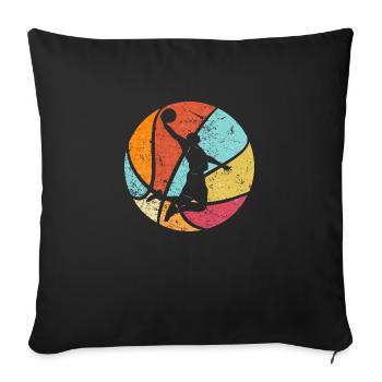 Basketball Player Basketball Player Retro Dunk - Sofa pillowcase 17,3'' x 17,3'' (45 x 45 cm) - black - Front