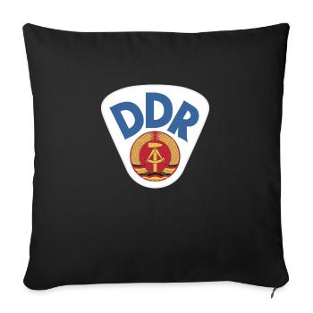 Wappen der DDR Deutschen Demokratischen Republik - Sofakissenbezug 45 x 45 cm - Schwarz - Vorne