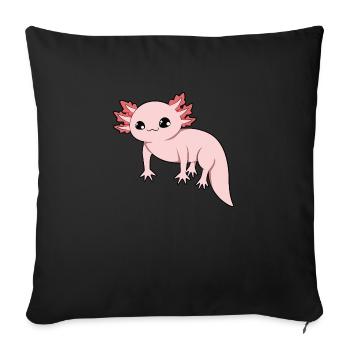 axolotl - Sofa pillowcase 17,3'' x 17,3'' (45 x 45 cm) - black - Front