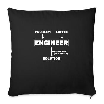 Probleme Coffee Ingenieurer Ingenieur Maschinenbau - Housse de coussin décorative 45 x 45 cm - noir - Devant