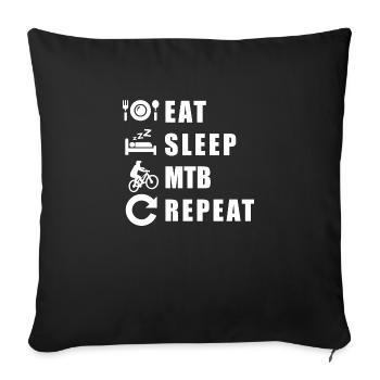 MTB Spruch Geschenk Mountainbike Biker Fahrrad - Sofakissenbezug 45 x 45 cm - Schwarz - Vorne