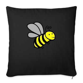 bee - Sofa pillowcase 17,3'' x 17,3'' (45 x 45 cm) - black - Front