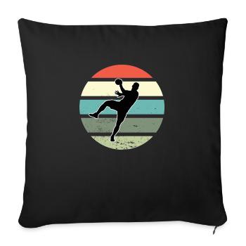 Handball Athletes Handball Player Retro Club Sport - Sofa pillowcase 17,3'' x 17,3'' (45 x 45 cm) - black - Front
