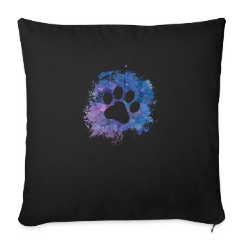 Paw Print Dog Paw Galaxy Dog Owners - Sofa pillowcase 17,3'' x 17,3'' (45 x 45 cm) - black - Front