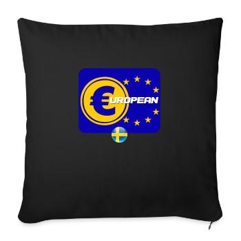 Suédois européen - Housse de coussin décorative 45 x 45 cm - noir - Devant