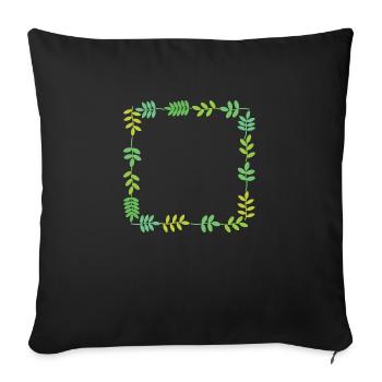 Frame with sheets - Sofa pillowcase 17,3'' x 17,3'' (45 x 45 cm) - black - Front