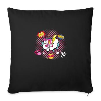 Crazy Pop Up - Sofakissenbezug 45 x 45 cm - Schwarz - Vorne