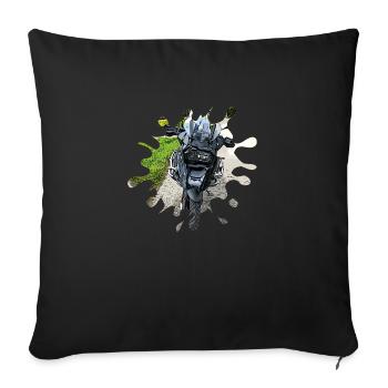 GS black - Sofa pillowcase 17,3'' x 17,3'' (45 x 45 cm) - black - Front