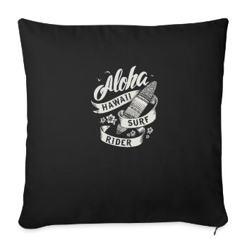 hawaii Surf Rider - Housse de coussin décorative 45 x 45 cm - noir - Devant