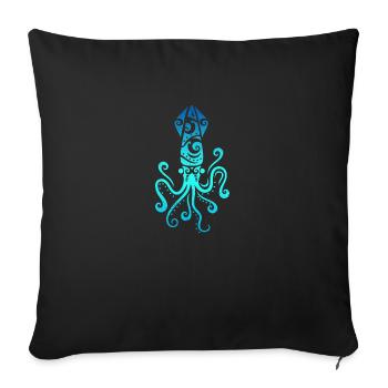 Maori Squid Polynesian Tribal Tattoo Geschenkidee - Sofakissenbezug 45 x 45 cm - Schwarz - Vorne
