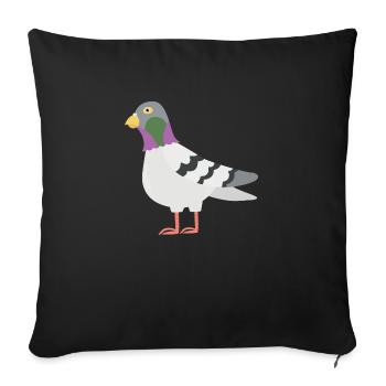 Dove - Sofa pillowcase 17,3'' x 17,3'' (45 x 45 cm) - black - Front