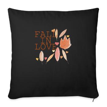 Autumn Leaf Forest Tree Gift Idea - Sofa pillowcase 17,3'' x 17,3'' (45 x 45 cm) - black - Front