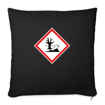 Dangereux pour l’environnement, dangereux pour l’environnement - Housse de coussin décorative 45 x 45 cm - noir - Devant