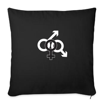 Partage de la femme - Housse de coussin décorative 45 x 45 cm - noir - Devant