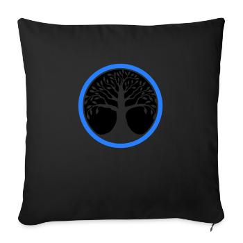 tree of life - Sofa pillowcase 17,3'' x 17,3'' (45 x 45 cm) - black - Front