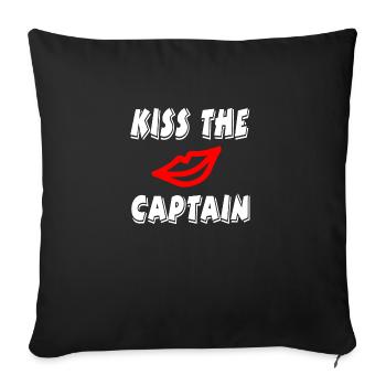 Captain - Sofa pillowcase 17,3'' x 17,3'' (45 x 45 cm) - black - Front