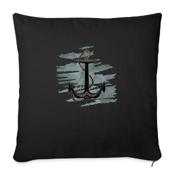 Anchor - Sofa pillowcase 17,3'' x 17,3'' (45 x 45 cm) - black - Front