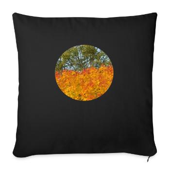 Automne - Housse de coussin décorative 45 x 45 cm - noir - Devant