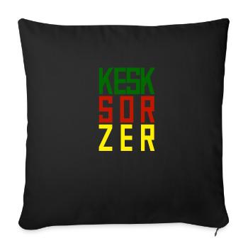 Kesk Sor Zer - Sofa pillowcase 17,3'' x 17,3'' (45 x 45 cm) - black - Front