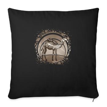 Chameau - Housse de coussin décorative 45 x 45 cm - noir - Devant