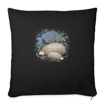 Hérissons - Housse de coussin décorative 45 x 45 cm - noir - Devant