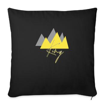 Mountains Minimalist Ultimate Gray Illuminating - Sofa pillowcase 17,3'' x 17,3'' (45 x 45 cm) - black - Front