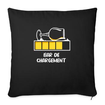 Bar de chargement - Housse de coussin décorative 45 x 45 cm - noir - Devant