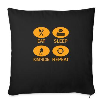 Biathlon - Housse de coussin décorative 45 x 45 cm - noir - Devant