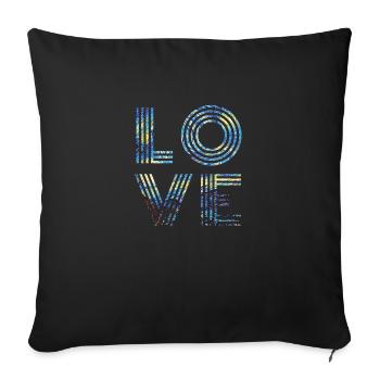 Love, Van Gogh - Sofa pillowcase 17,3'' x 17,3'' (45 x 45 cm) - black - Front