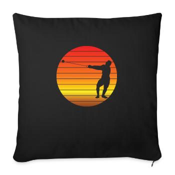 Hammer Throw Athlete Hammer Throw Hammer Thrower - Sofa pillowcase 17,3'' x 17,3'' (45 x 45 cm) - black - Front