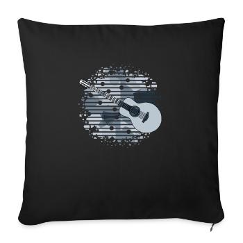 Guitar - Sofa pillowcase 17,3'' x 17,3'' (45 x 45 cm) - black - Front