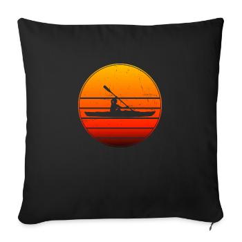 Kayak Kayak Hommes Kayak Canoë Femmes - Housse de coussin décorative 45 x 45 cm - noir - Devant