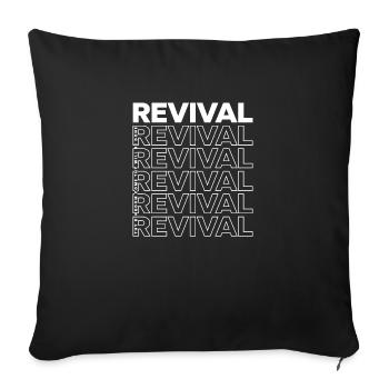 Réveil - Vêtements chrétiens - Housse de coussin décorative 45 x 45 cm - noir - Devant