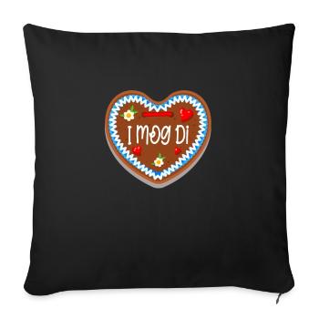 I mog Di Gingerbread Heart - Sofa pillowcase 17,3'' x 17,3'' (45 x 45 cm) - black - Front