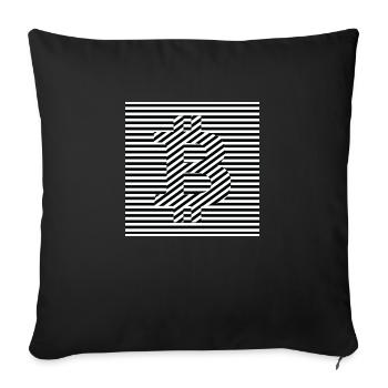 BitCoin Logo black and white BTC - Sofa pillowcase 17,3'' x 17,3'' (45 x 45 cm) - black - Front