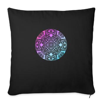 Mandala - Sofa pillowcase 17,3'' x 17,3'' (45 x 45 cm) - black - Front