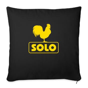 Hahn Solo - Sofakissenbezug 45 x 45 cm - Schwarz - Vorne