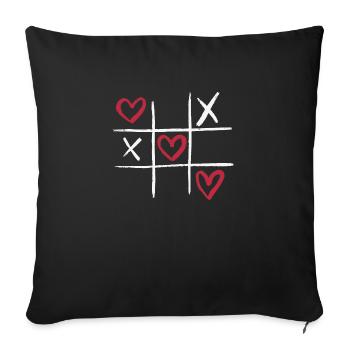 Original Love Motif Partner Look Couples - Sofa pillowcase 17,3'' x 17,3'' (45 x 45 cm) - black - Front
