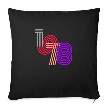 1978 - Housse de coussin décorative 45 x 45 cm - noir - Devant