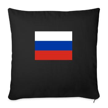 Russie - Housse de coussin décorative 45 x 45 cm - noir - Devant
