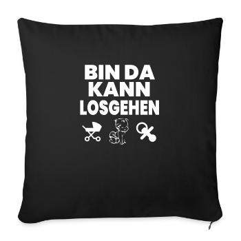 Kind - Sofakissenbezug 45 x 45 cm - Schwarz - Vorne