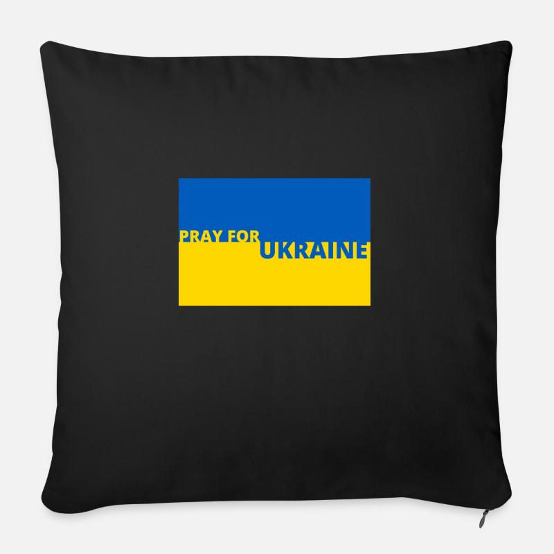 PRAY for Ukraine - Sofakissenbezug 45 x 45 cm - Schwarz