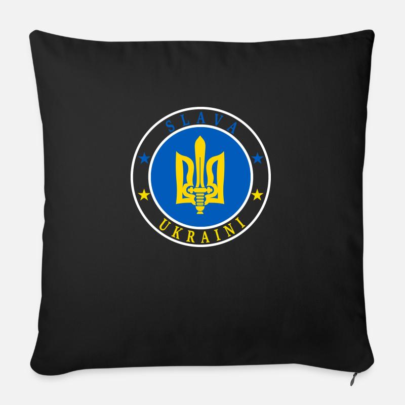 Slava ukraini - Sofakissenbezug 45 x 45 cm - Schwarz