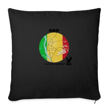 GA0, Mali - Housse de coussin décorative 45 x 45 cm - noir - Devant
