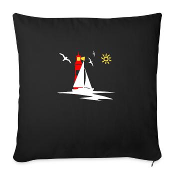 Sail - Sofa pillowcase 17,3'' x 17,3'' (45 x 45 cm) - black - Front