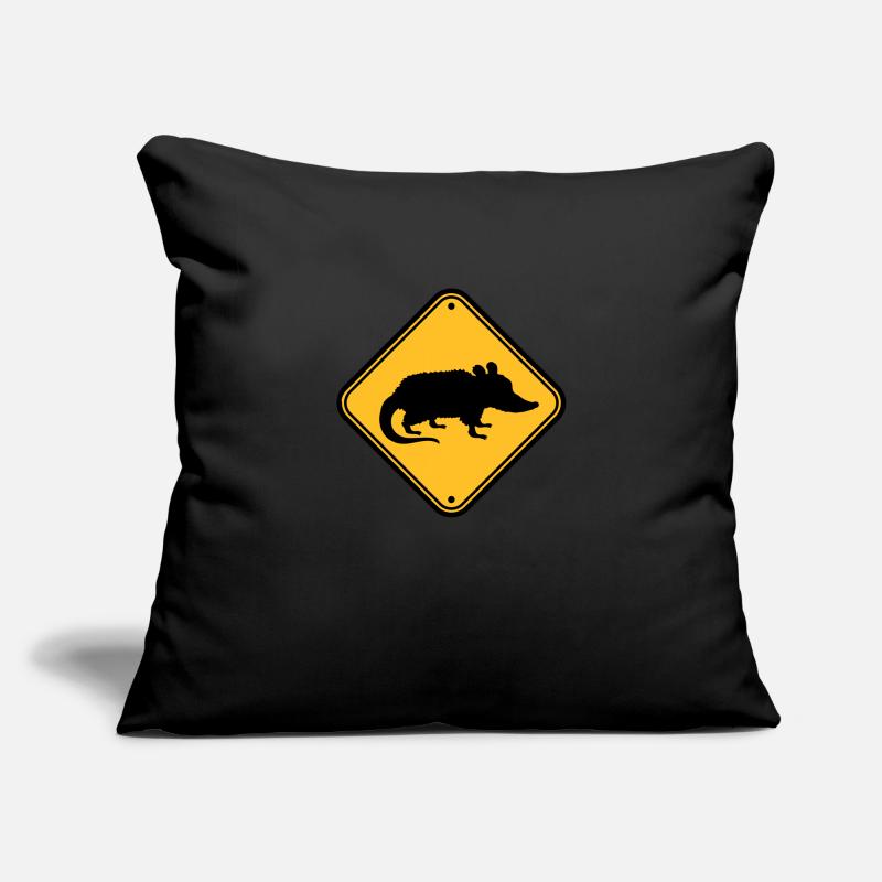 Opossum Gefahr Schild Sofakissenbezug 45 x 45 cm