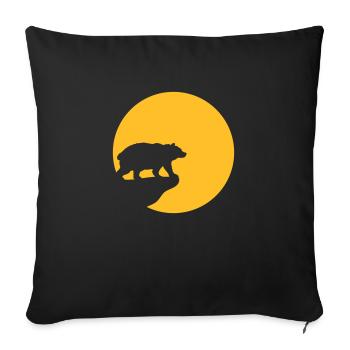 Bär Mond Klippe - Sofakissenbezug 45 x 45 cm - Schwarz - Vorne