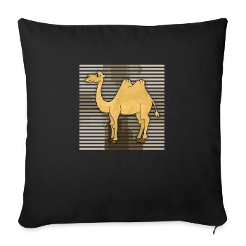Camel - Sofa pillowcase 17,3'' x 17,3'' (45 x 45 cm) - black - Front